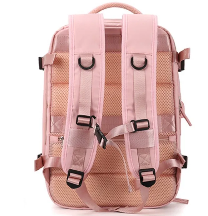 Women business travel large capacity oversized light weight multifunctional luggage backpacks for short trips with shoes pocket