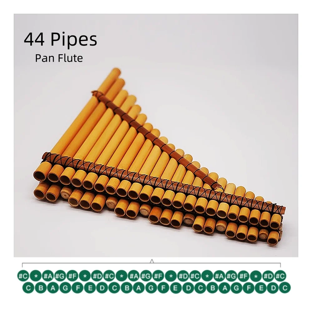 JELO GWS-PF Professional Pan Flute 44 Pipes Woodwind Bamboo Wind Accessory Syrinx Genre Flute