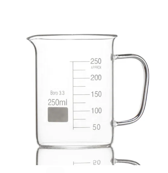 400ml beaker transparent glass beaker with handle