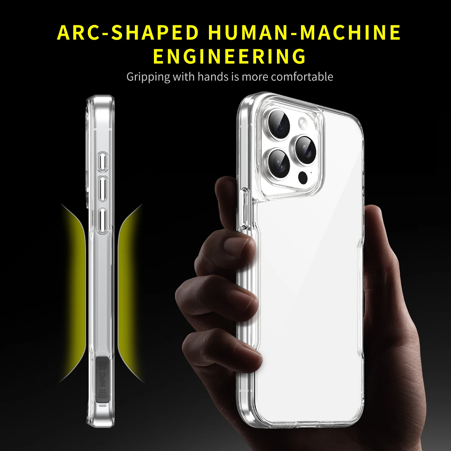 2 in 1 Transparent Mobile Phone Acrylic Case For iPhone 16 TPU PC Clear 2mm TPU Transparent Case For iPhone 16 Pro Max