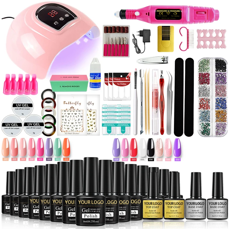 30 цветов Гель-лак для ногтей Starter Kit гель лак УФ светодиодная лампа комплект с ультрафиолетовой лампой и дрель