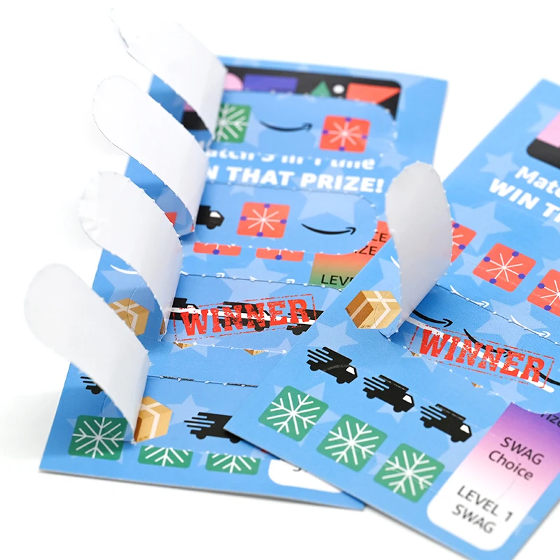 Professional Custom Design Custom Bingo Break Open Gambling Pull Tab Tickets Scratch Card Lottery Game Tickets Printing