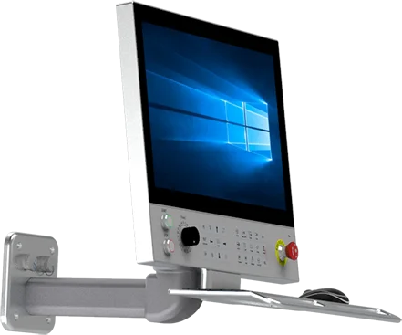 21.5 Inch Support Arm System Operation Panel Waterproof Industrial Lcd Capacitive Touch Screen Monitor Display With Push Button