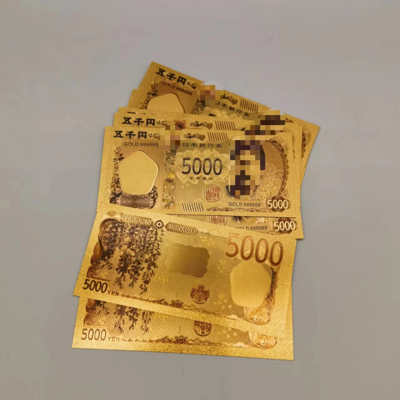Пять тысяч японских разноцветных 5000 денег долларов Золотая фольга банкнота для коллекции