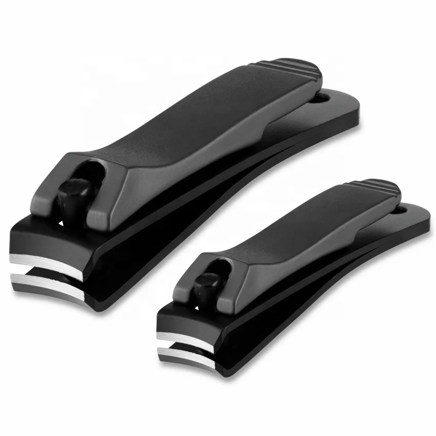 fast shipping 2pcs Stainless Steel Professional Nail Cutter Finger Nail Clipper Baby Nail Nipper black color ingrown toenail kit