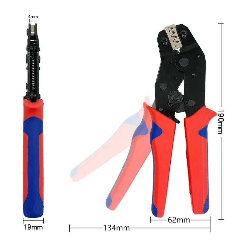 Terminals Crimping Tools Set SN-48B Plier with 02C 06WF 06 2546B 03H Interchangeable Jaws Ratcheting Wire Crimper with Bag