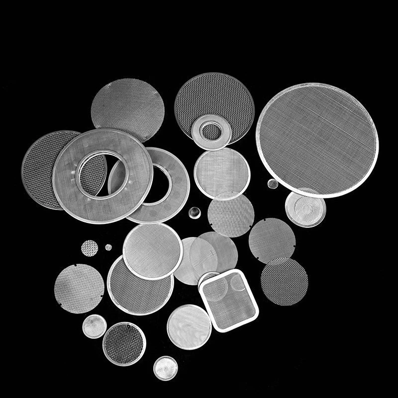 Aluminum Edge Rim 304 Stainless Steel Wire Filter Disc For Plastic Extruder Screen