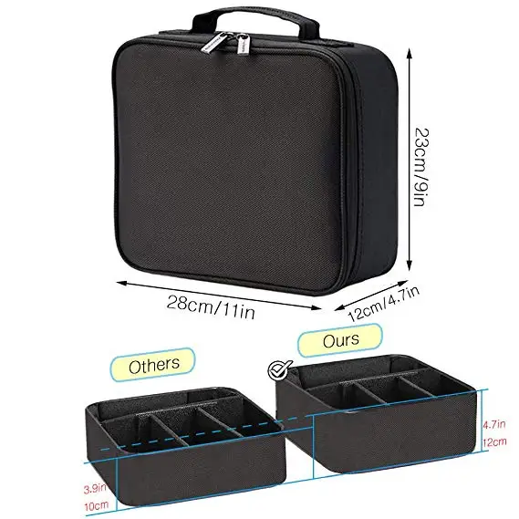 
Professional Organizer Large Makeup Bag Makeup Brush Cosmetic Bag, Toiletry Portable Make up Case Travel Cosmetic Bag 