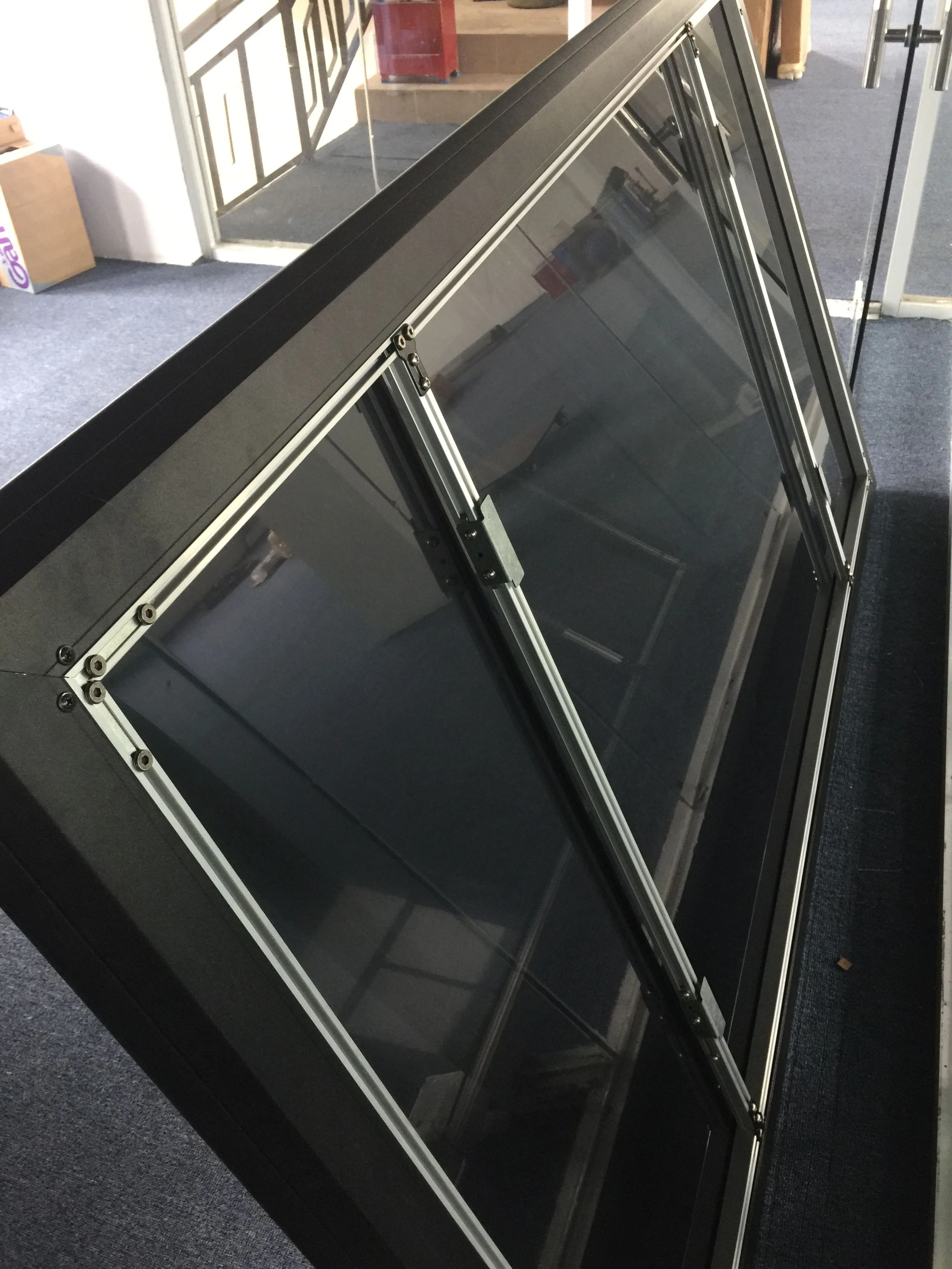 80 100 120 Inch Long Throw Projector Screen 3D silver soft  Fixed Frame Projection Screen Style For Home Theatre Or Cinema