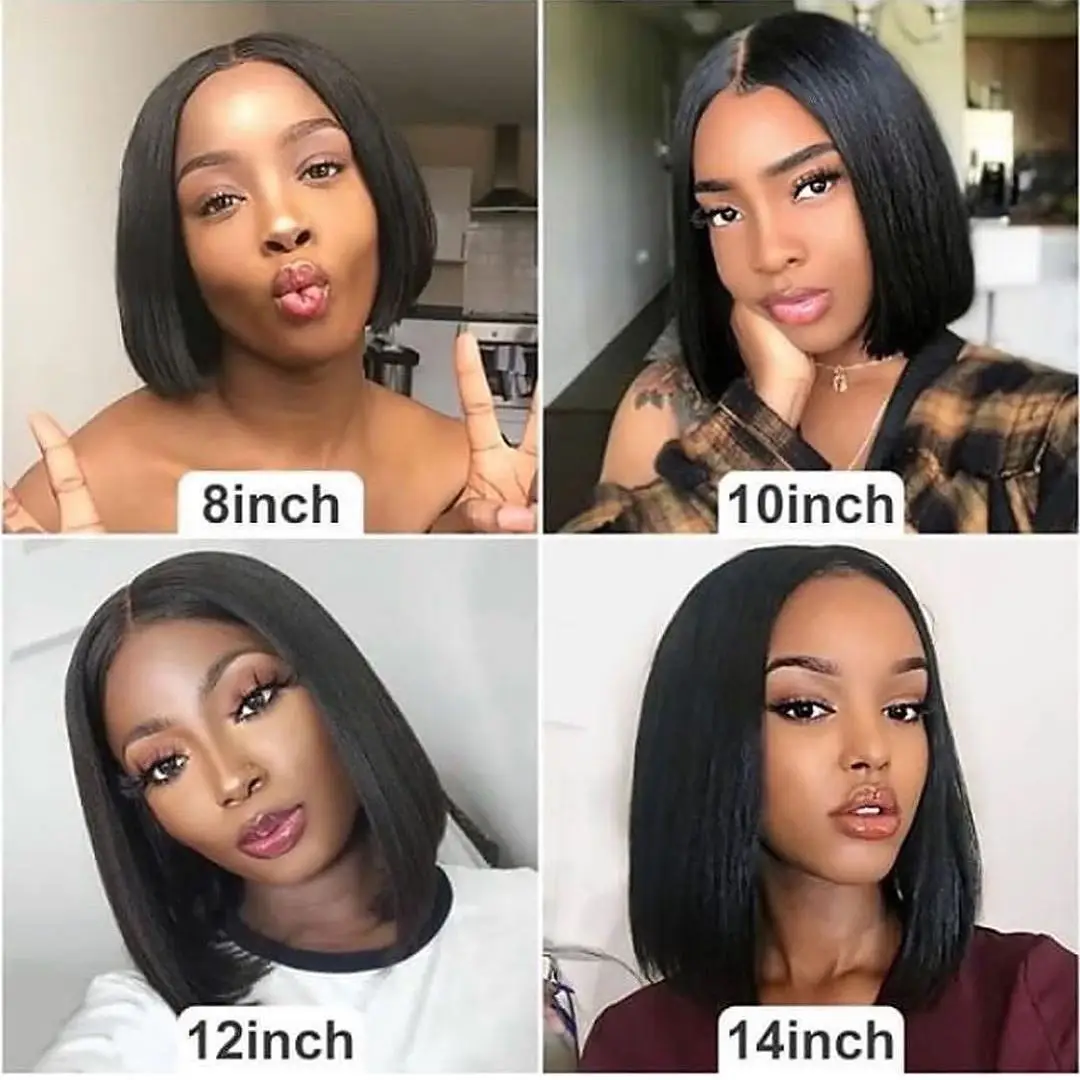 Glueless Remy Short Closure Bob Wig, Brazilian Lace Front Wig, Lace Front Human Hair Wigs Bob