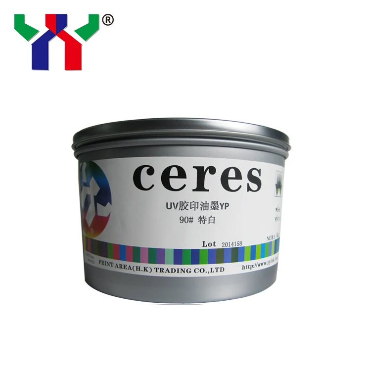Высокое качество Ceres УФ офсетная печать чернила YP для пластика, желтый, 1 кг/банка
