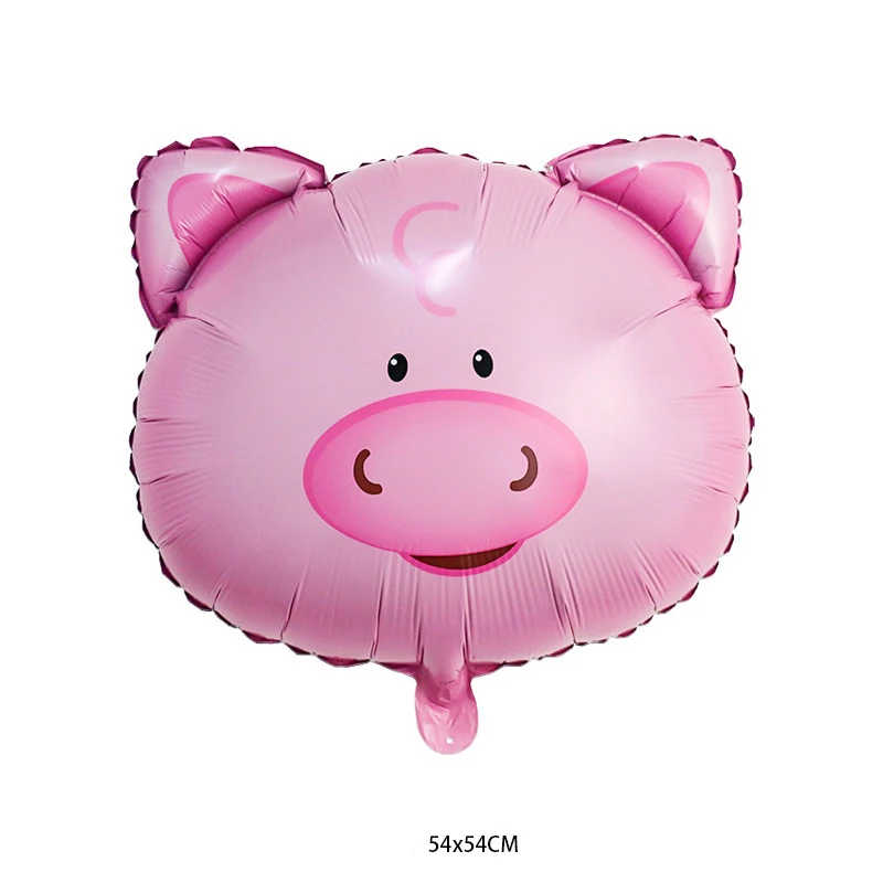 Cartoon animal head series balloon cute version animal head giraffe monkey tiger lion panda elephant cow bear shape balloon