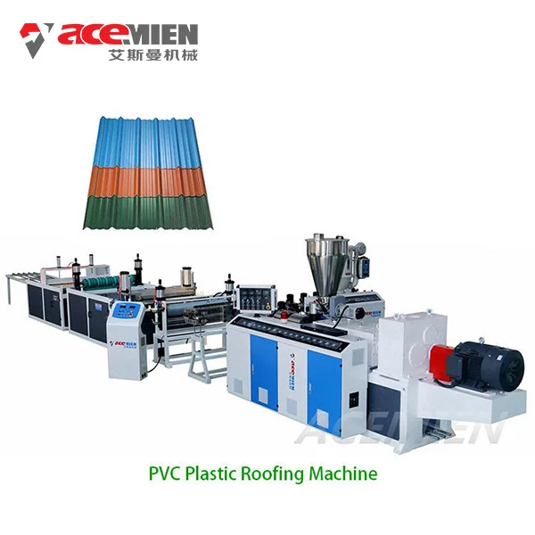 Pvc+asa Plastic Glazed Roof Tile Making Machine