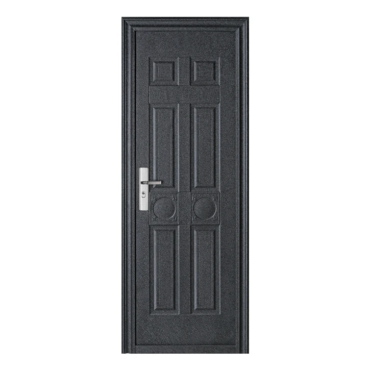 American Steel Doors Panel For Houses Security Metal Door Interior Swing Knock-down Frame Steel Modern Front Entry Door