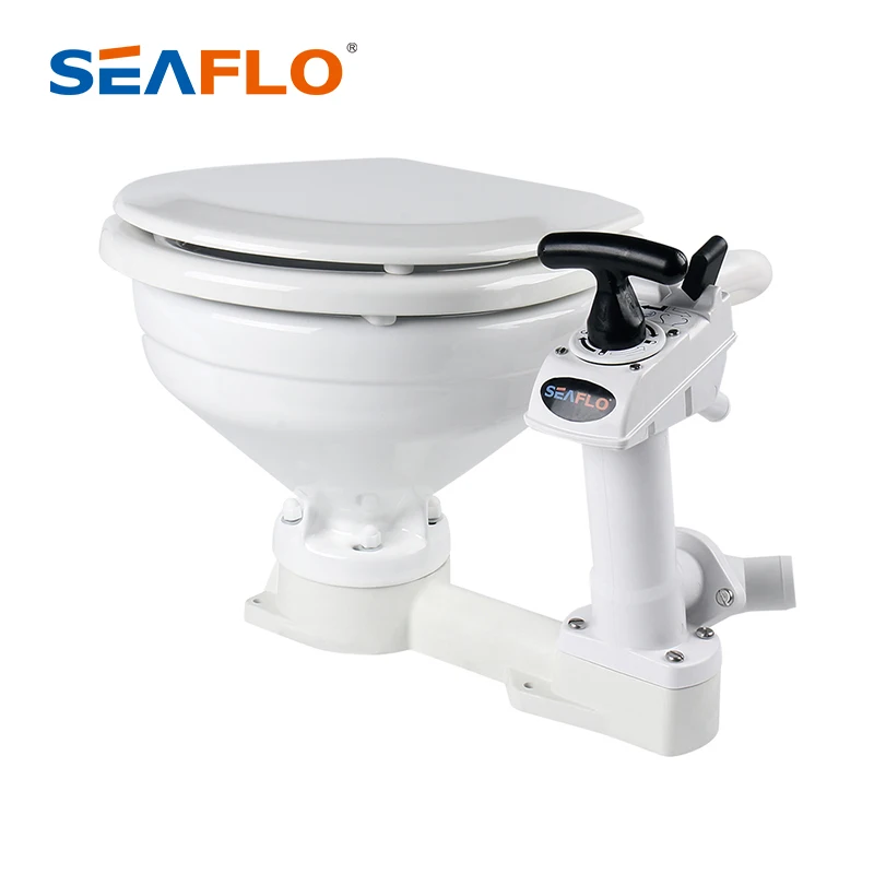 SEAFLO 12v 24v Manual Flushing Pump Marine Toilets Seat boat toilet