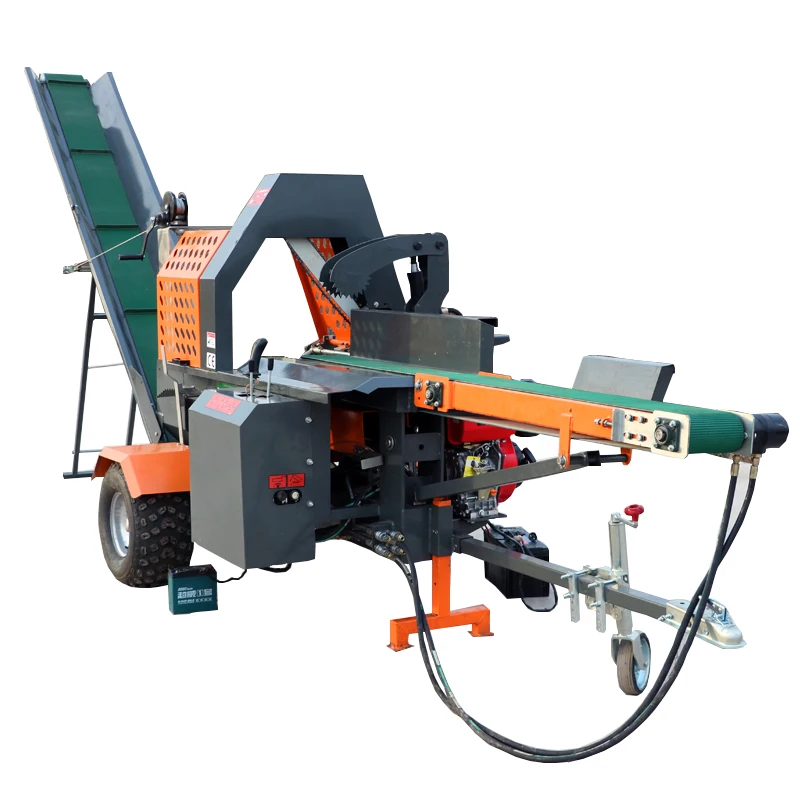 Firewood Processor diesel Wood Splitting Machine Wood Splitter Hydraulic Wood processor machine