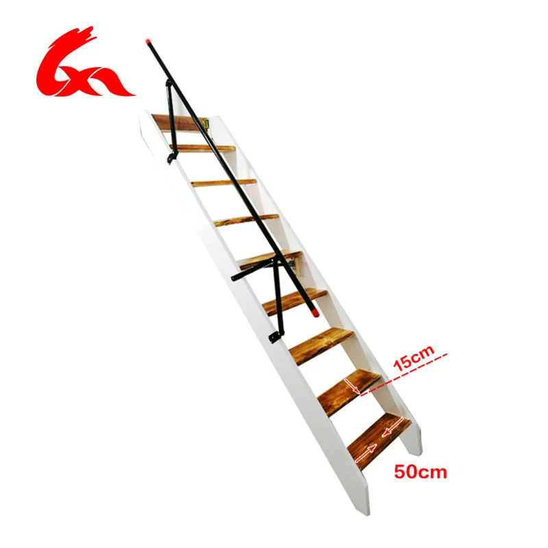 Compact Furniture space saving wooden ladders for lofts