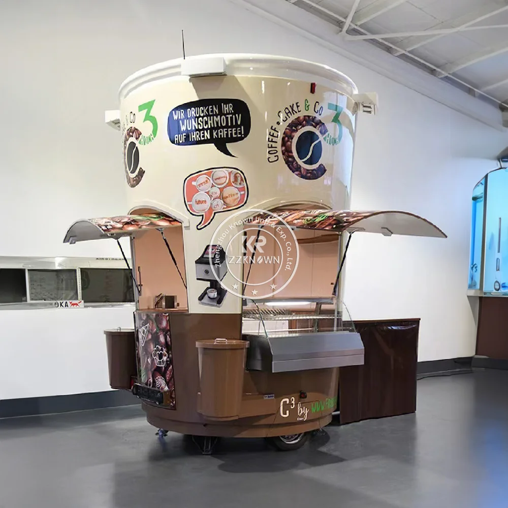 New Model Coffee Milk Tea Kiosk French Fries Booth Fast Food Kiosk For Sale Mobile Food Carts