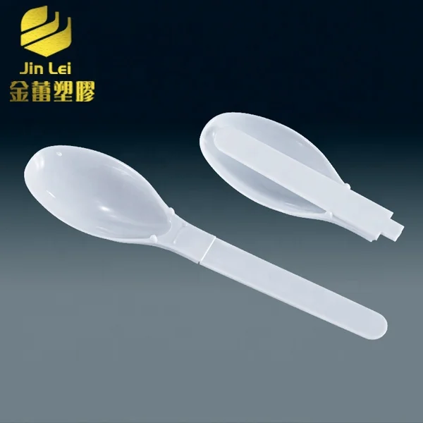 Plastic Disposable Cream Cake Disposable Plastic Spoon Dessert Kitchen Spoons Color Small Yogurt Folding Flatware Sets P
