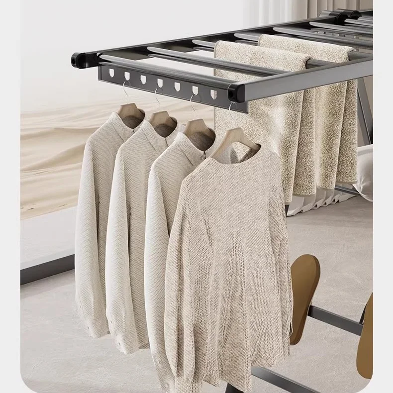 Collapsible Adjustable Butterfly Shape Outdoor Foldable Cloth Dryer Stand And Laundry Clothes Drying Rack