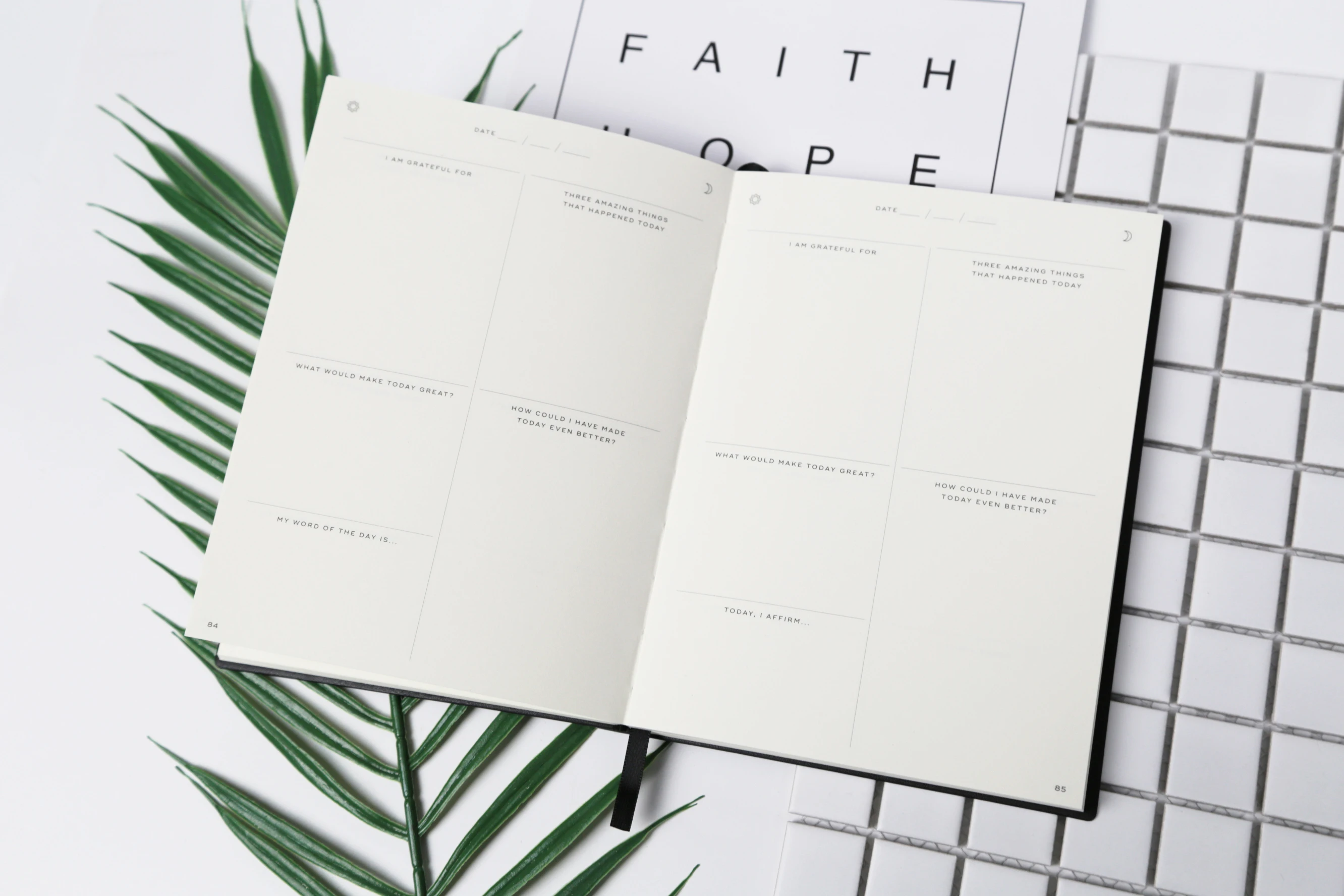 
6 Months Undated Daily Reflection Inspirational Custom Printing Journal With Numbered page 