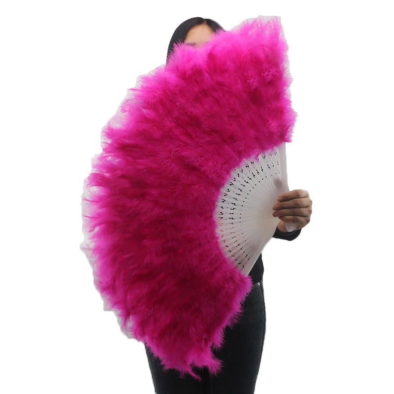 80*45cm Wholesale Belly Dance Large White Feather Hand Fans For Dance