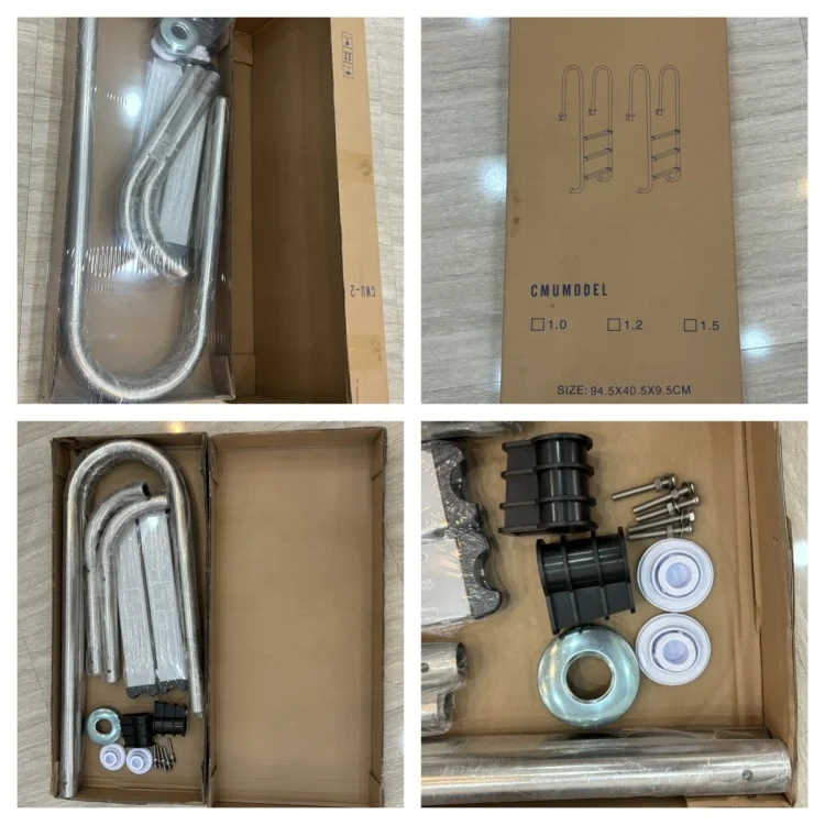 Outdoor Accessories Pool Ladder 4 Steps Stainless Steel Ladder For Swimming Pool