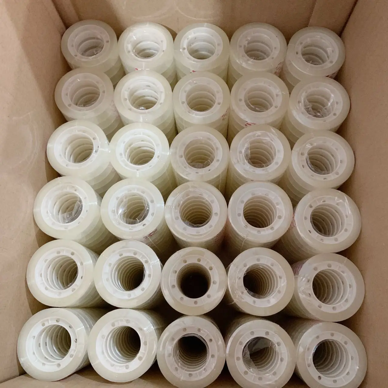 Hot selling opp/ bopp stationery adhesive tape for school customized super clear office Stationery tape desk tape sellotape