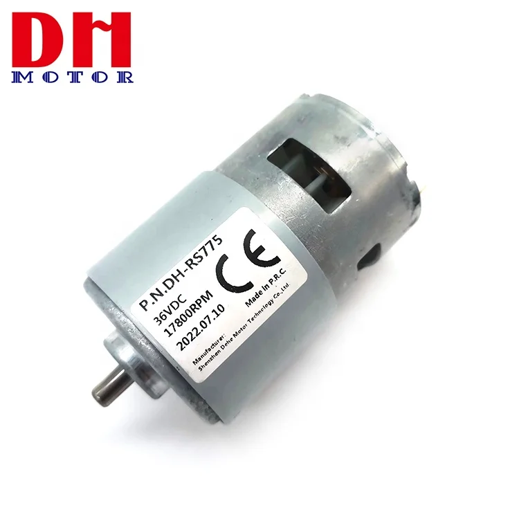 Hot Sale Durable 775 Motor 12v 24v 36v Brush Dc Motor High Rpm Gearbox For Electric Tool