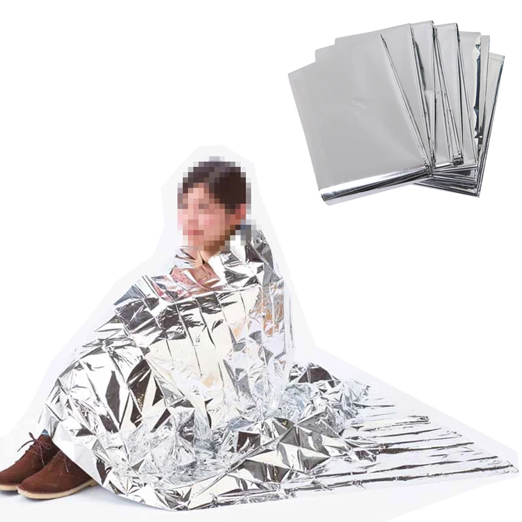 High Quality Tearing Resistance Aluminum Foil Silver First Aid Blanket for Marathon