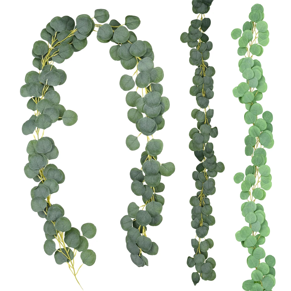 Indoor outdoor hot sale factory cheap price real touch seeded artificial eucalyptus garland wholesale