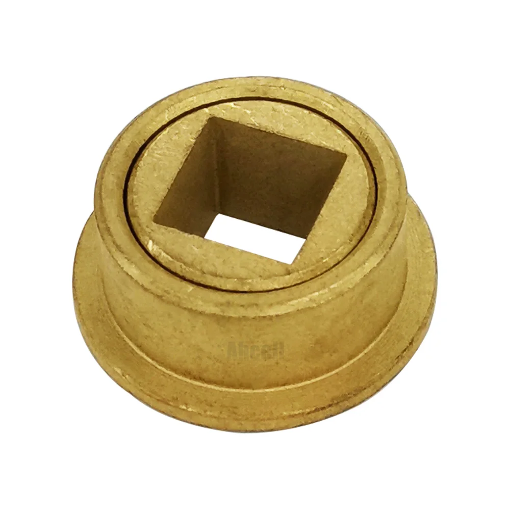 6.9 7.6 9.6 12 Square Inner Hole Brass Bearing Sintered Bushing For Square Shaft of Fire Smoke Damper HVAC System