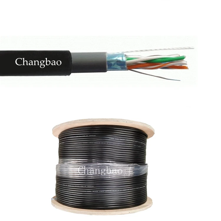 Changbao Double Jacket Direct Burial CAT5 Network Lan Cable 305m FTP CAT5E Outdoor Cable