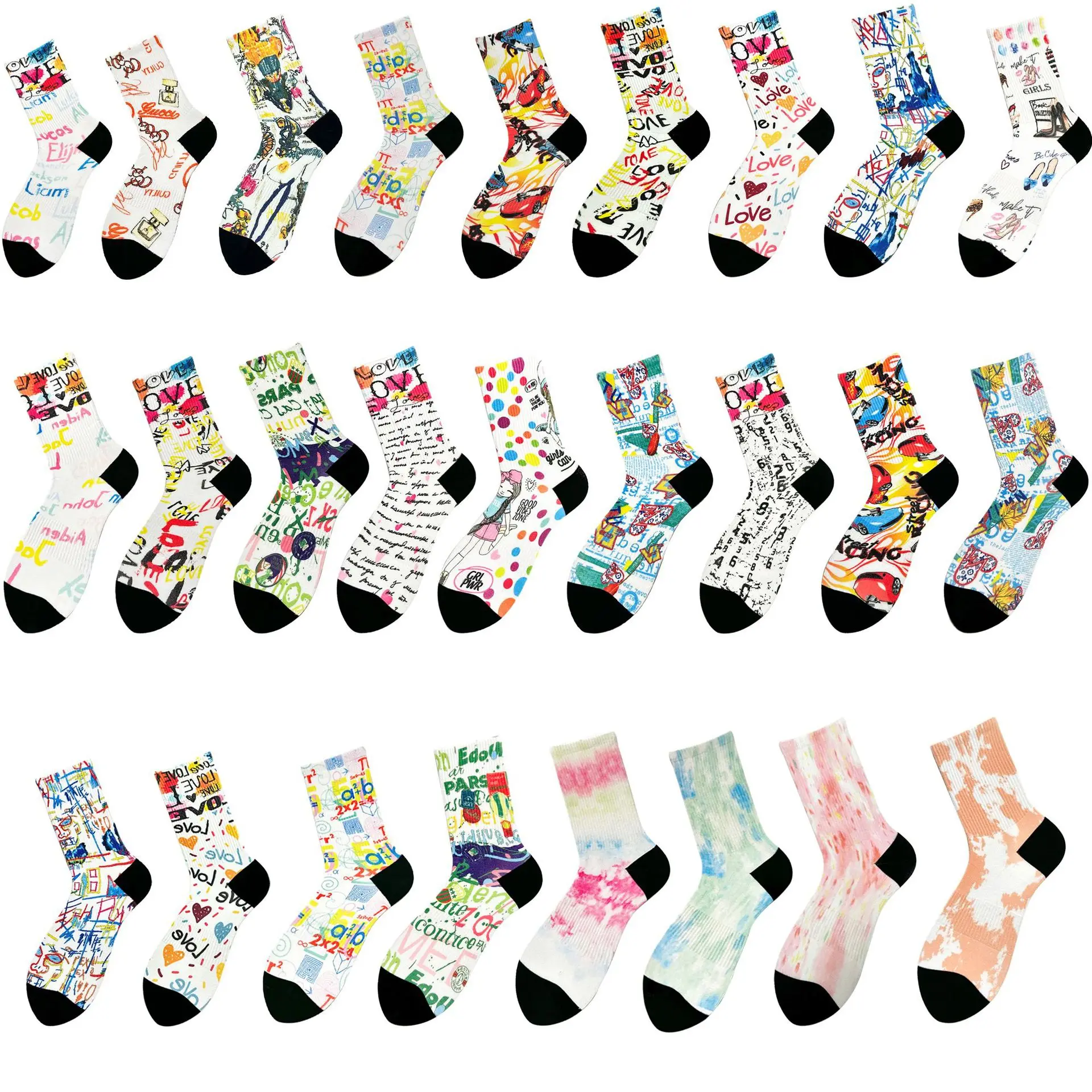 Wholesale Custom Print Sports Sublimation Athletic Socks