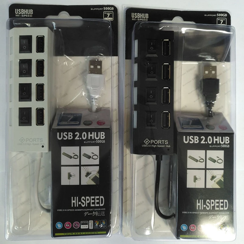 Cheap Price Power Switch Buttonfor Charging Desktop  Multiport Adapter  Laptop Extension 20 4-port Usb2.0 Hub