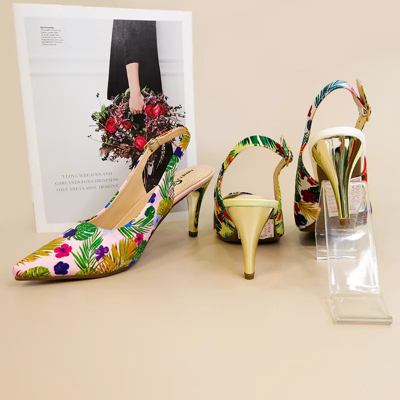 Женские туфли на шпильке, туфли-лодочки с острым носком на высоком каблуке с ремешком на пятке, 2022