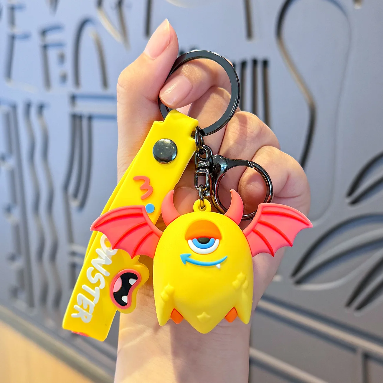 2024 Tiktok hot Creative Little Monster Cartoon Keychain selling idget toys Squeeze Toys novelties funny stress relief toys