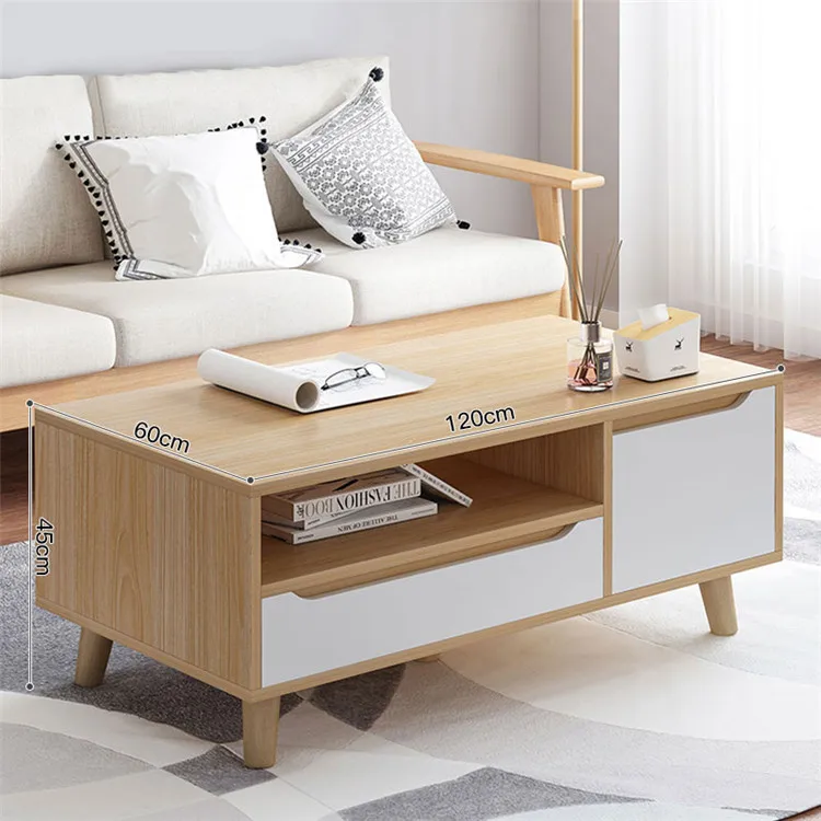 
Hot Sales modern living room furniture cheap coffee table tea table with metal legs 