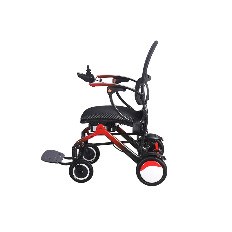 Light weight folding carbon fiber electric wheelchair electric foldable lightweight electric scooter wheelchair for disabled
