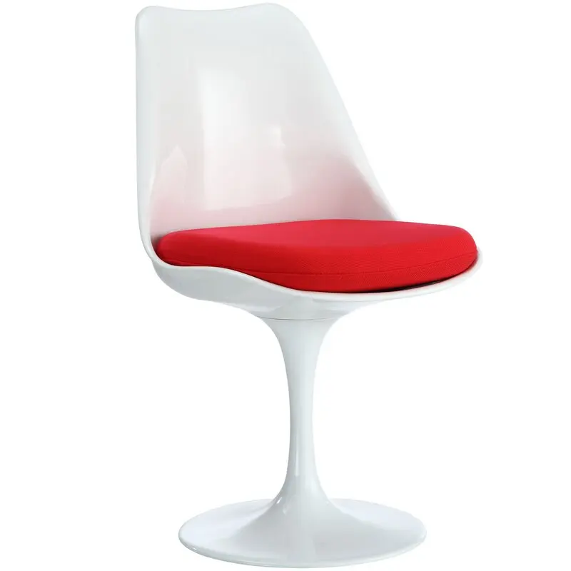 Plastic Tulip Swivel Chairs Dining Chair with Cloth Cushion