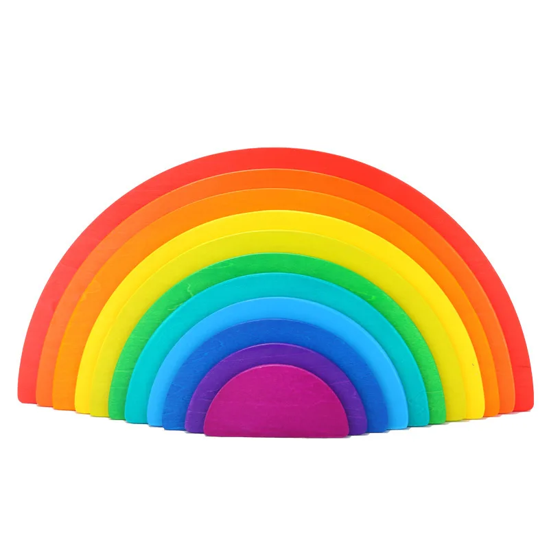 
Creative Rainbow Tower Wooden Montessori Educational Toys for Kids 