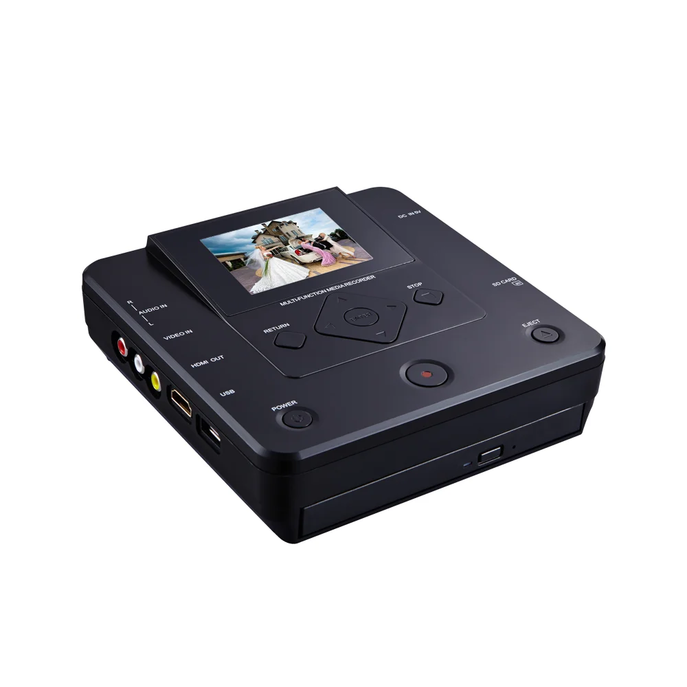 android based 2.8 inch AV in to DVD portable recorder player for vhs vcr