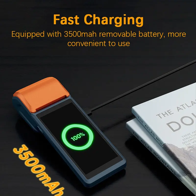 Portable Mini 4 Core WIFI NFC Android Terminal Cash Register Mobile Handheld Pos Machine System With Printer Payment