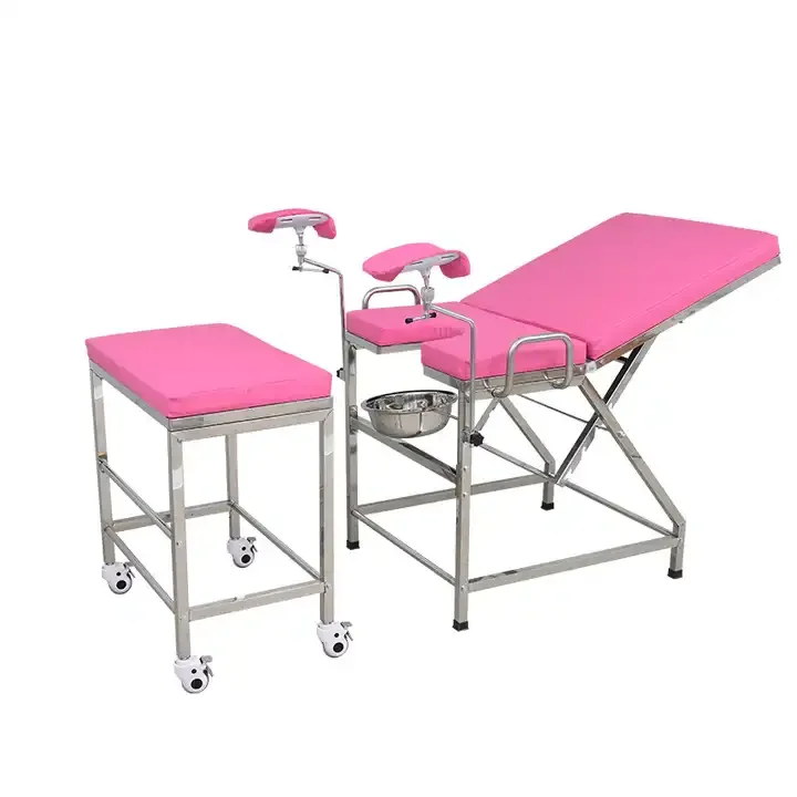 Thicker Stainless Steel Hospital Gynecological Chair Gynecology Examination Table