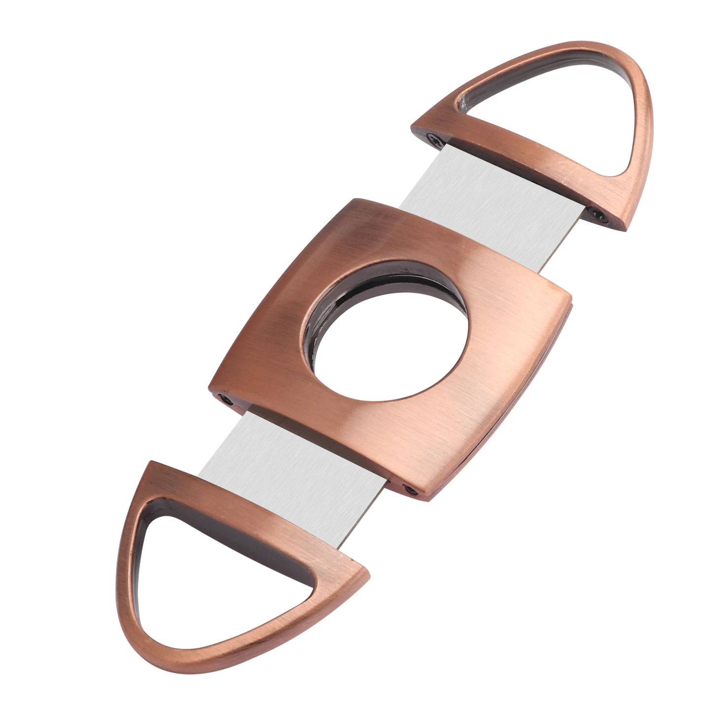 Wholesale Luxury Metal  Custom Cigar Cutter,Portable Small Double Blades Cigar Cutter