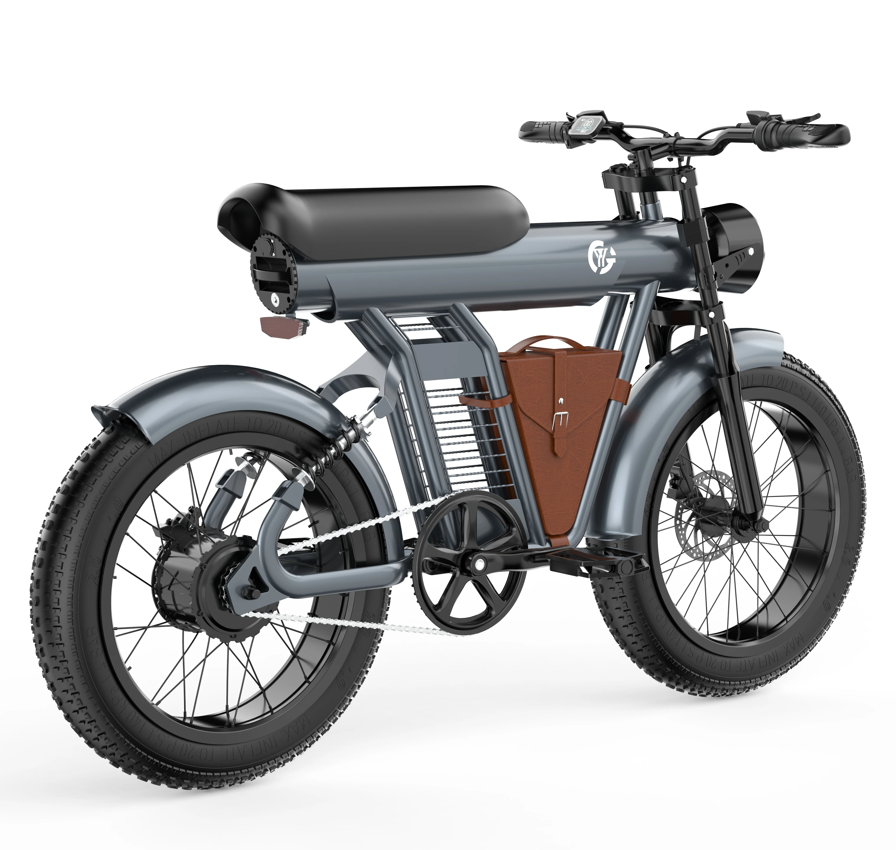 US WarehouseZM21 48V/1200W Beach Cruiser Ebike Dirt Bike Motorcycle Fat Tire Mountain Electric Bicycle