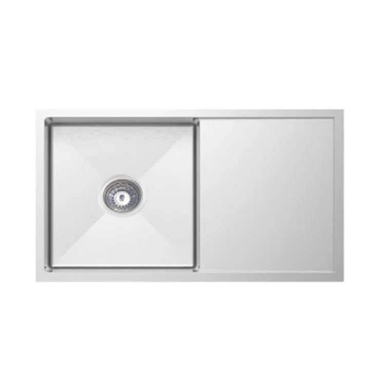 Single Bowl Handmade Kitchen Sink 304 Stainless Steel 1 Piece Silver Carton Box Square Modern Black Kitchen Sink Black Kithcen