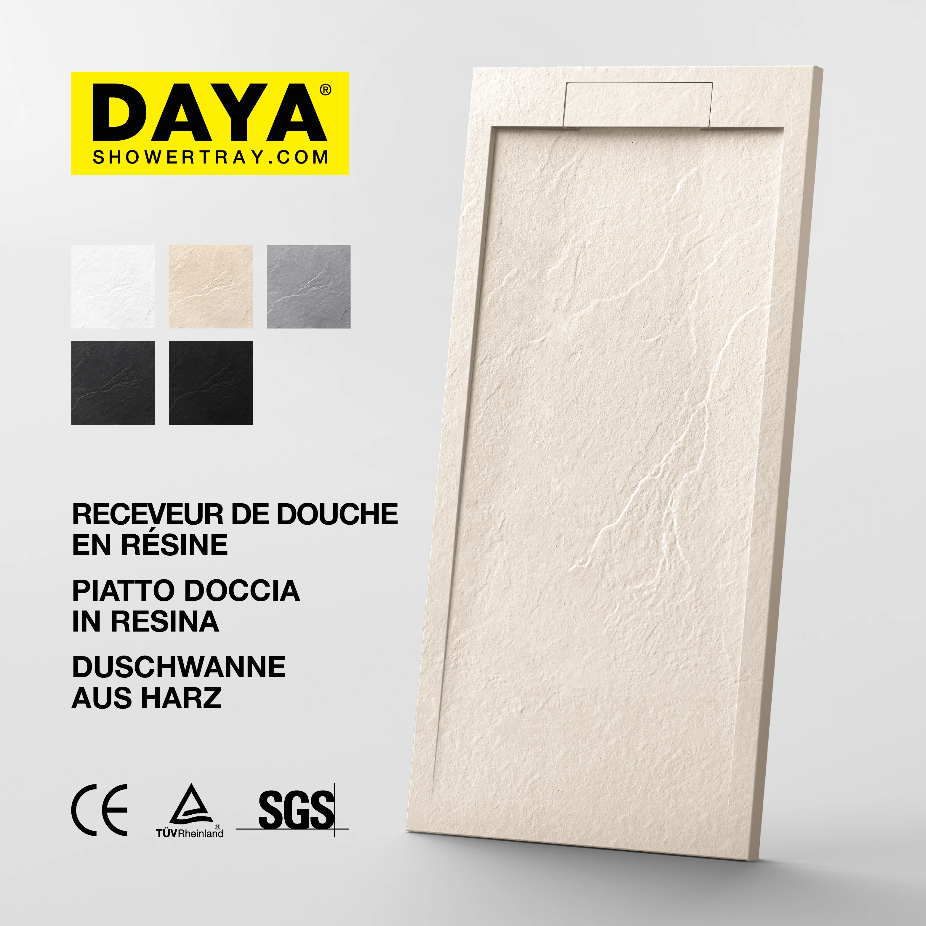 Italy stone resin shower bases artificial granite shower trays