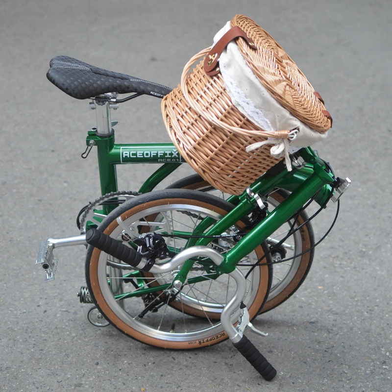 Aceoffix retro bicycle basket bicycle basket for bicycle brompton accessories