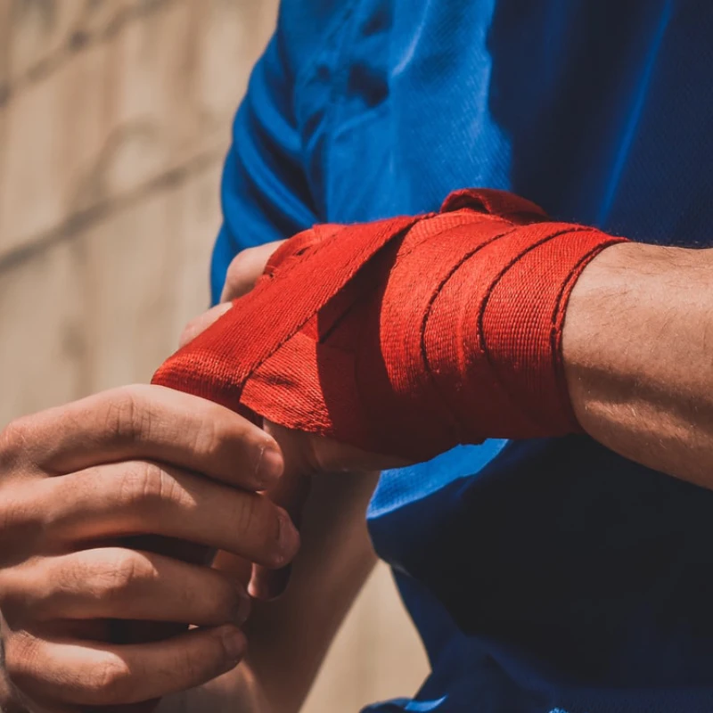 Wholesale high quality cotton and elastic fabric straps professional combat Boxing Bandage